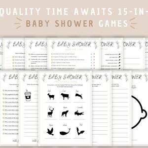 15-in-1 Baby Shower Game Bundle: Variety Pack (Printable & Instant Download)