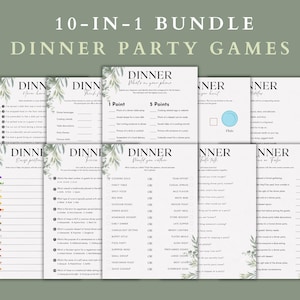 Dinner Party Games Bundle: 10 Fun Adult Games (Digital PDF)