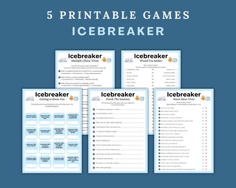 Printable Icebreaker Games Bundle: Fun Office Party Activities (Digital Download)
