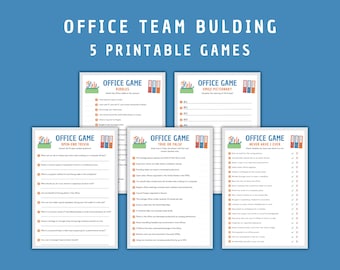 Teambuildingspellen op kantoor: 5 afdrukbare ijsbrekeractiviteiten (digitale pdf)