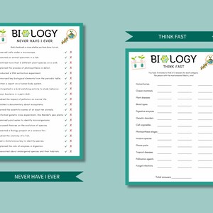 Printable Biology 10-in-1 Game Bundle Digital Download Fun Student ...