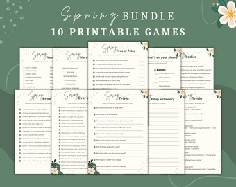 Spring Game Bundle | Fun Spring Party Games for Kids, Adults, Family ...