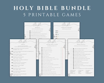 Holy Bible Games Bundle: Christian Party Games (Digital Download PDF)
