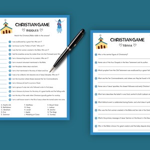10-in-1 Printable Christian Games Bundle, Printable Faith-based ...