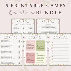 Easter Games Bundle: Trivia, Riddles, Pictionary (Digital Download)