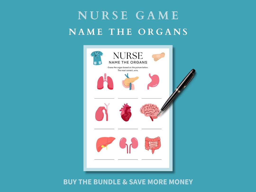 Nurse Name The Organs Game Nurse Trivia Game Fun Nursing Party Games Nurse name the organs game nurse trivia game fun nursing party games