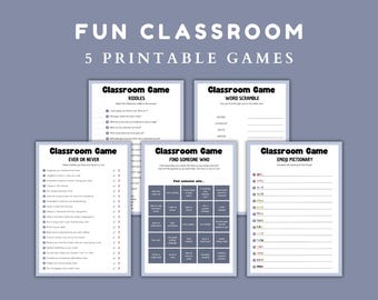 Pack de jeux pour le collège : activités amusantes en classe (téléchargement numérique)