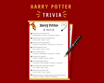 Juego de trivia del Mundo Mágico: Desafío de hechizos imprimible (descarga digital)