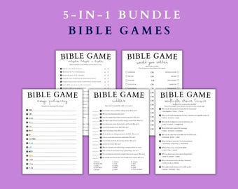 Bible Games Bundle: Christian Trivia, Study Games (Printable)
