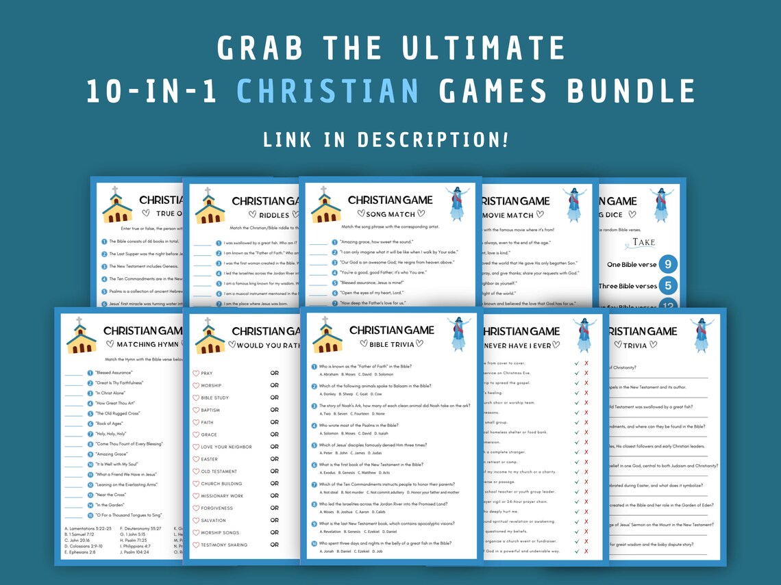 Printable Bible Riddles Game for Christians, Digital Download, Faith ...