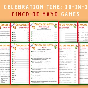 Cinco de Mayo Game Bundle: 10-in-1 Printable Party Games (Digital Download)