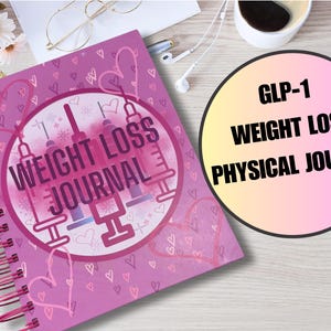 GLP-1 Weight Loss Journal | 6-Month Tracking Planner | Daily and Weekly Progress Tracker