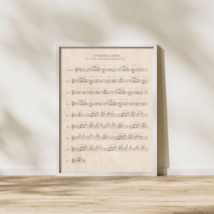 Narnia Score Art Print for Music and Fantasy Lovers | A Narnian Lullaby