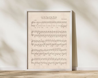 Liz On Top Of The World | Pride and Prejudice (2005) Score | Sheet Music Art Print | Pride and Prejudice Art | Pride and Prejudice Gifts