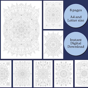 Mandala Coloring Pages Printable Mandala Coloring Pages For Adults Coloring Pages Mindfulness Mandala Coloring Art Therapy Stress Relief