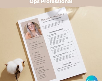 Resume, Cover Letter, Business card Template / Neutral Resume Design/ Canva Resume Template / Resume Cover Letter Business Card Bundle
