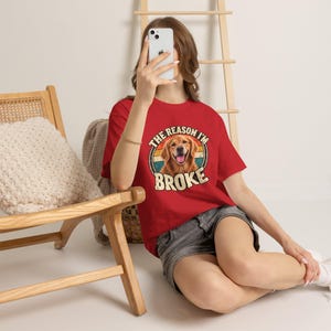 Custom Pet Photo Shirt | Personalized Dog or Cat Tee | The Reason Im Broke Retro Shirt | Funny Pet Lover Gift image 20