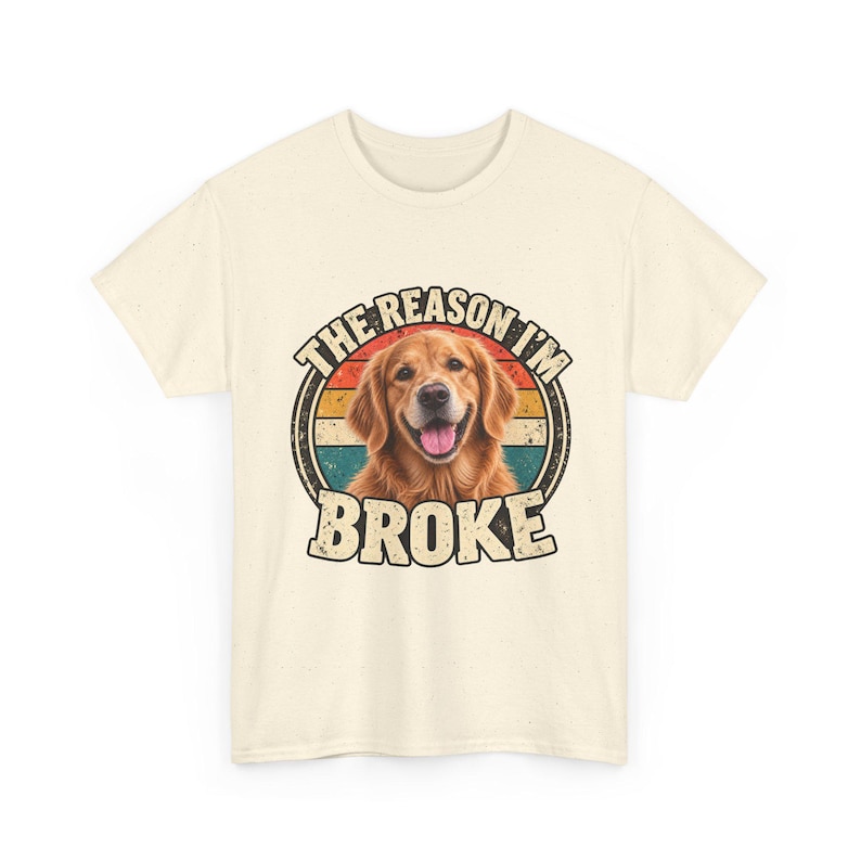 Custom Pet Photo Shirt | Personalized Dog or Cat Tee | The Reason Im Broke Retro Shirt | Funny Pet Lover Gift image 7