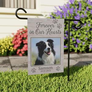 Custom Pet Memorial Garden Flag | Personalized Dog Cat Loss Tribute (12x18) Upload Your Pets Photo image 3