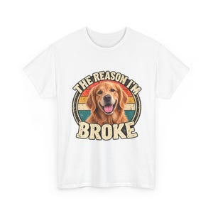 Custom Pet Photo Shirt | Personalized Dog or Cat Tee | The Reason Im Broke Retro Shirt | Funny Pet Lover Gift image 3