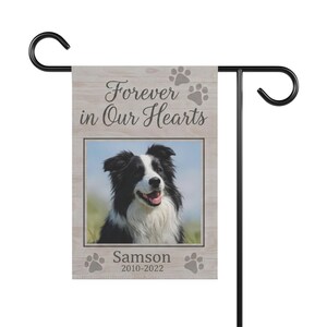 Custom Pet Memorial Garden Flag | Personalized Dog Cat Loss Tribute (12x18) Upload Your Pets Photo image 5
