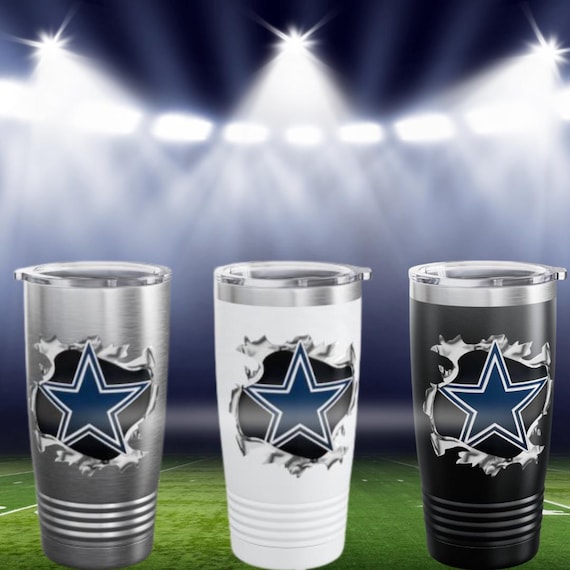 Dallas Football Blue Breakthrough Star Ringneck Tumbler, 20oz - Gift for Football Fans, Game Day Cup, Gift for Dad, Gift For Him - Dallas