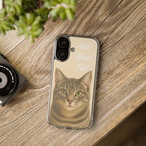Funda personalizada para móvil con retrato de mascota, funda para subir fotos de perros y gatos, carcasa personalizada para iPhone, funda protectora de TPU, regalo para amantes de las mascotas imagen 10