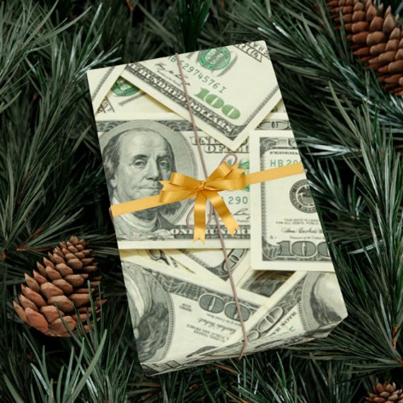 It's All About The Benjamins One Hundred Dollar Bill Gift Wrap Paper- Unique Money-Themed Wrapping Paper