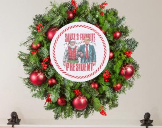 Wood Signs, Rustic Wall Decor, Holiday Santa and Donald Trump Sign, Santa's favorite present, President Trump decor - Available in 4 Sizes