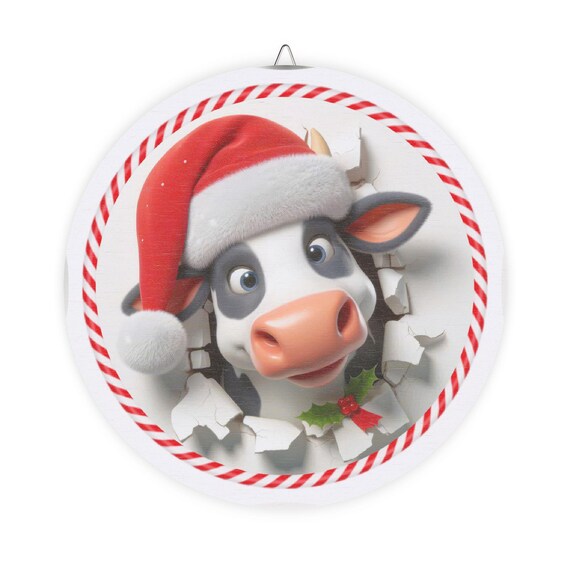 Cow Fanatics Christmas Wood Signs - Rustic Holiday Sign, Fun Print, 4 Sizes, Festive Decor, Wall Art, Cow Lover Gift - Wood Signs, Wall