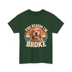 Custom Pet Photo Shirt | Personalized Dog or Cat Tee | The Reason Im Broke Retro Shirt | Funny Pet Lover Gift image 8