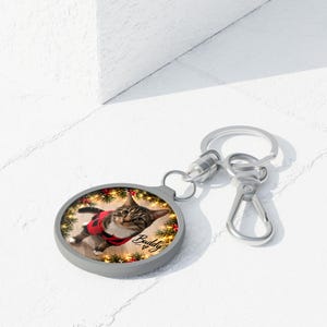 Personalized Photo Keychain, Custom Pet Dog Cat Picture Key Ring, Gift for Mom Dad, Family Keepsake or One of A Kind Stocking Stuffer. afbeelding 6
