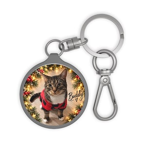 Personalized Photo Keychain, Custom Pet Dog Cat Picture Key Ring, Gift for Mom Dad, Family Keepsake or One of A Kind Stocking Stuffer. afbeelding 4