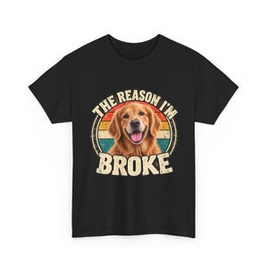 Custom Pet Photo Shirt | Personalized Dog or Cat Tee | The Reason Im Broke Retro Shirt | Funny Pet Lover Gift image 4