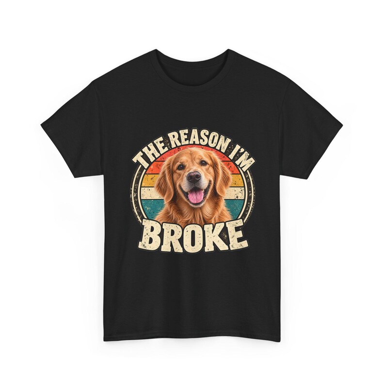 Custom Pet Photo Shirt | Personalized Dog or Cat Tee | The Reason Im Broke Retro Shirt | Funny Pet Lover Gift image 4