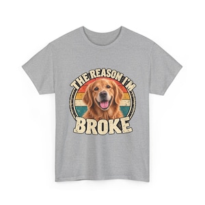 Custom Pet Photo Shirt | Personalized Dog or Cat Tee | The Reason Im Broke Retro Shirt | Funny Pet Lover Gift image 6