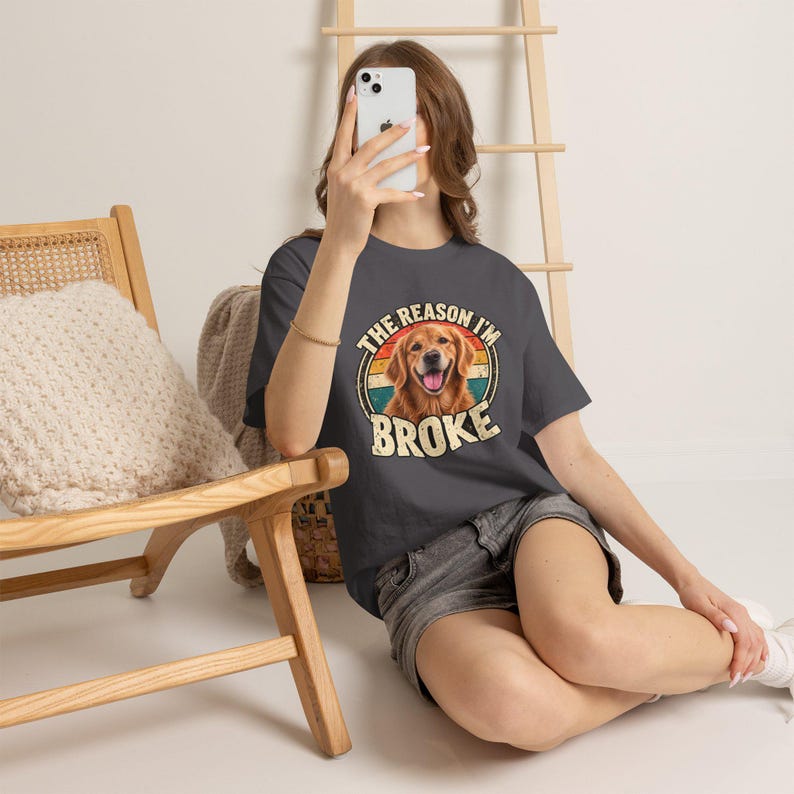 Custom Pet Photo Shirt | Personalized Dog or Cat Tee | The Reason Im Broke Retro Shirt | Funny Pet Lover Gift image 18