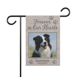Custom Pet Memorial Garden Flag | Personalized Dog Cat Loss Tribute (12x18) Upload Your Pets Photo image 2
