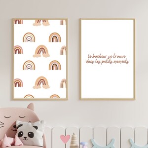 Children&#39;s room poster to print, nursery decor, wall art happiness