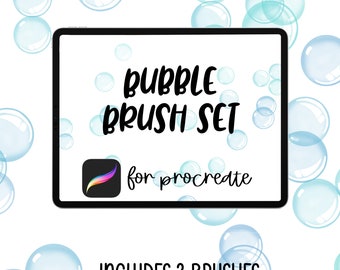 Bubble Procreate Brush Set: Digital Illustration Brushes (Digital Download)