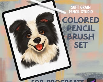 Colored Pencil Brushes for Procreate - Digital Art Custom Brush Set