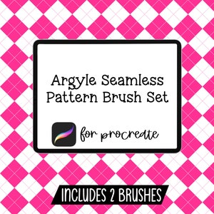Argyle Pattern Procreate Brushes: Seamless Digital Art (Digital Download)