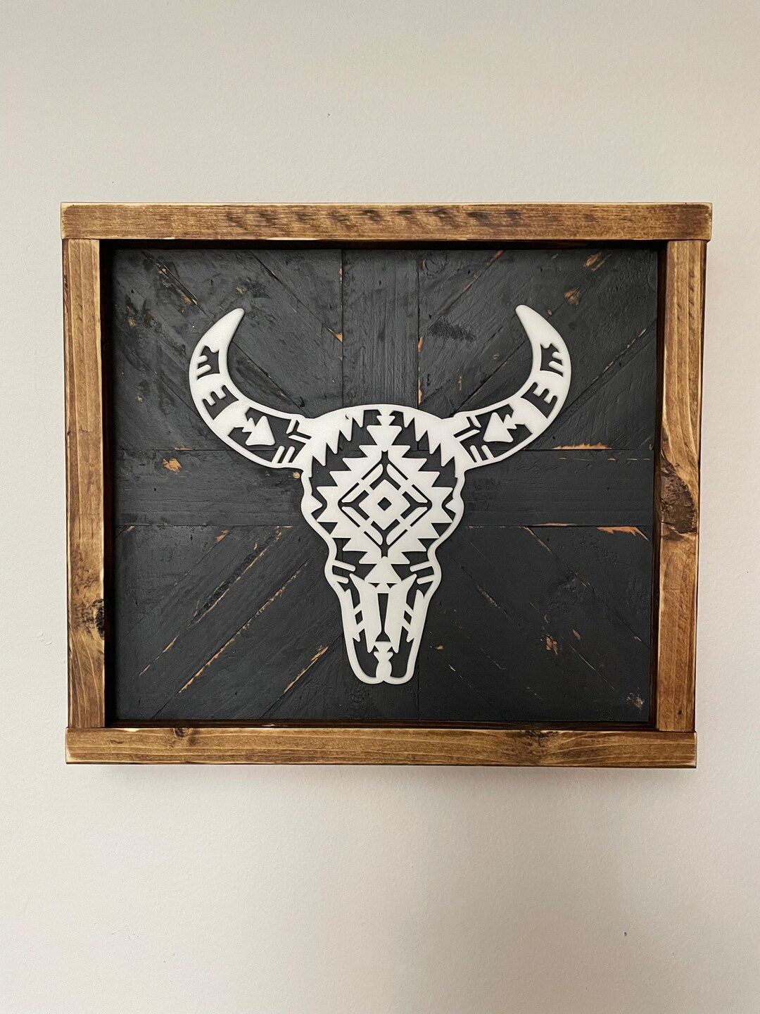Southwestern Bull Head Wall Sign, Western Wall Decor, Southwest Theme