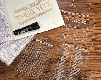Reusable Travel Games Kit, Dry Erase Boards, Road Trip Activity