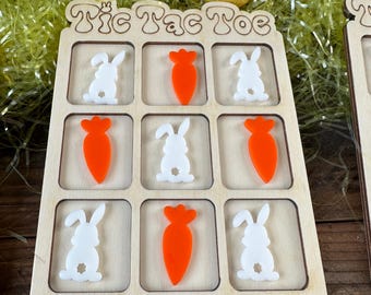 Easter basket gift for kids - Tic Tac Toe game for Easter basket - Kids Easter basket stuffer - Toddler Easter gifts