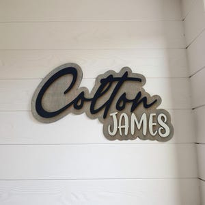 Custom Wooden Name Sign: Laser Cut Nursery Decor