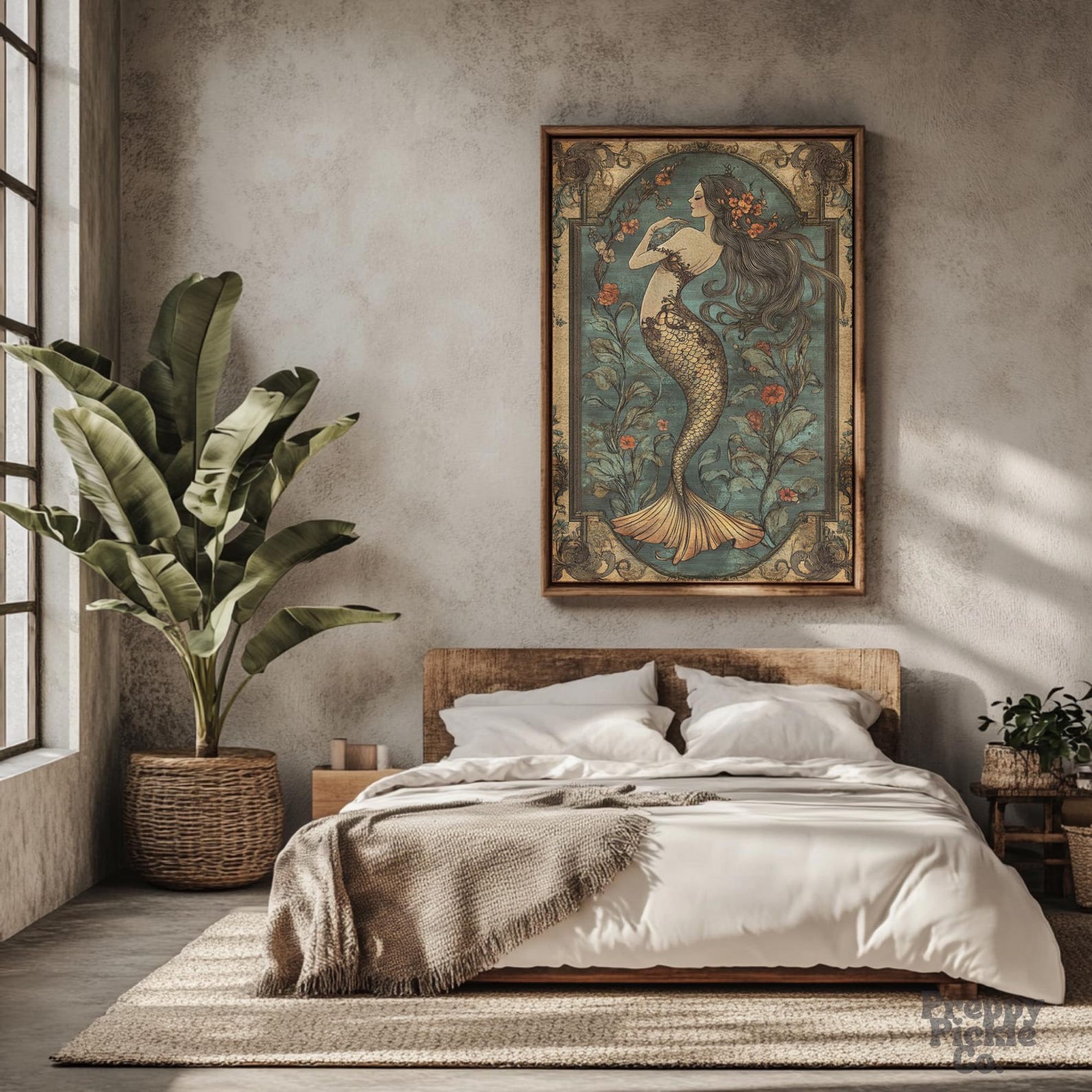 Vintage Mermaid Wall Decornull