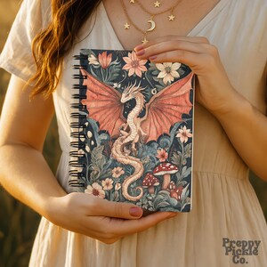 Medieval Dragon Notebook, Mystical Cottagecore Present, Fairytale Fantasy Gift, Dark Academia Journal for Writing, Poetry, Diary, Ideas