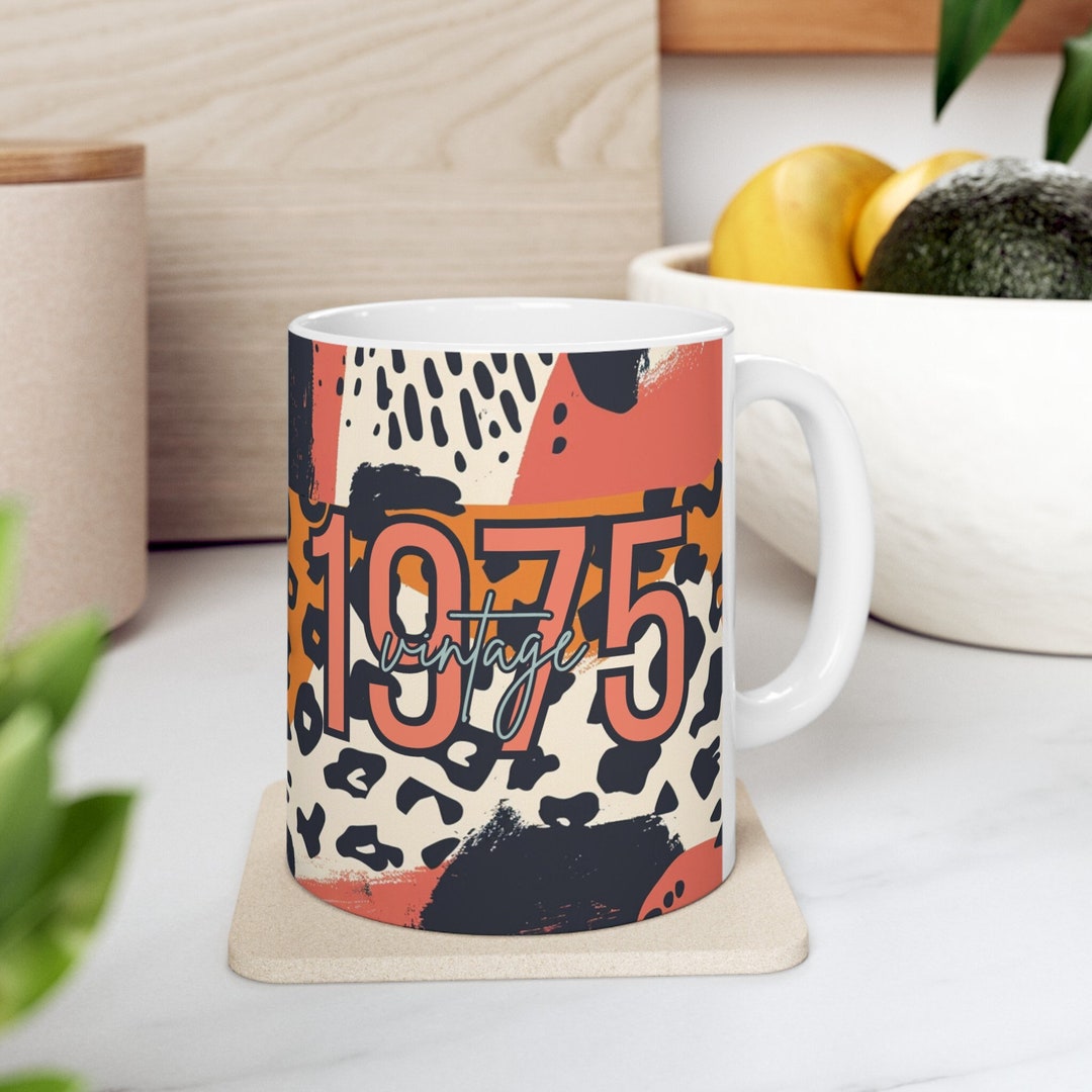 Mug blanc - Anniversaire 51 Ans - Vintage fabriquée en 1975