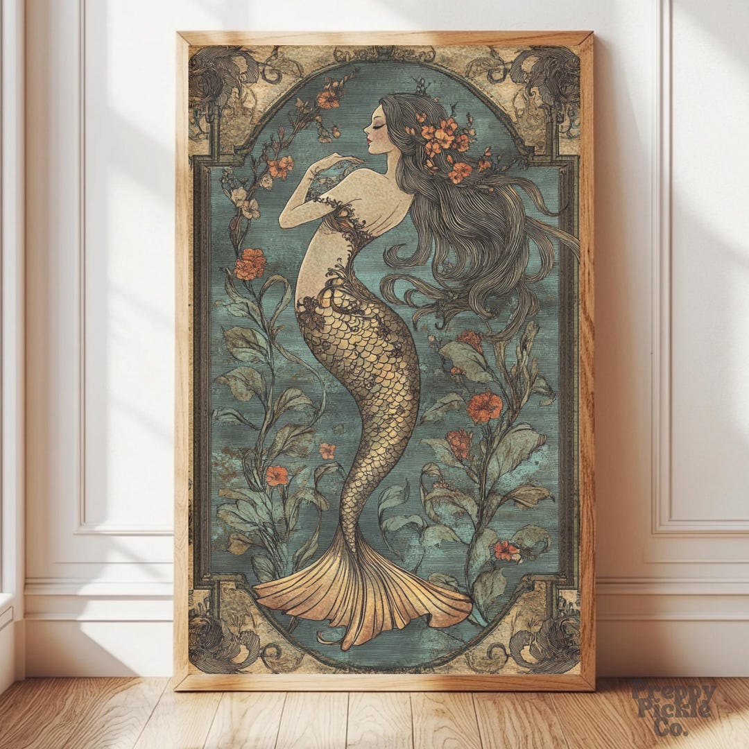 Vintage Mermaid Wall Decornull